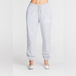 The Bar White Logo Gray Varsity Sweatpants